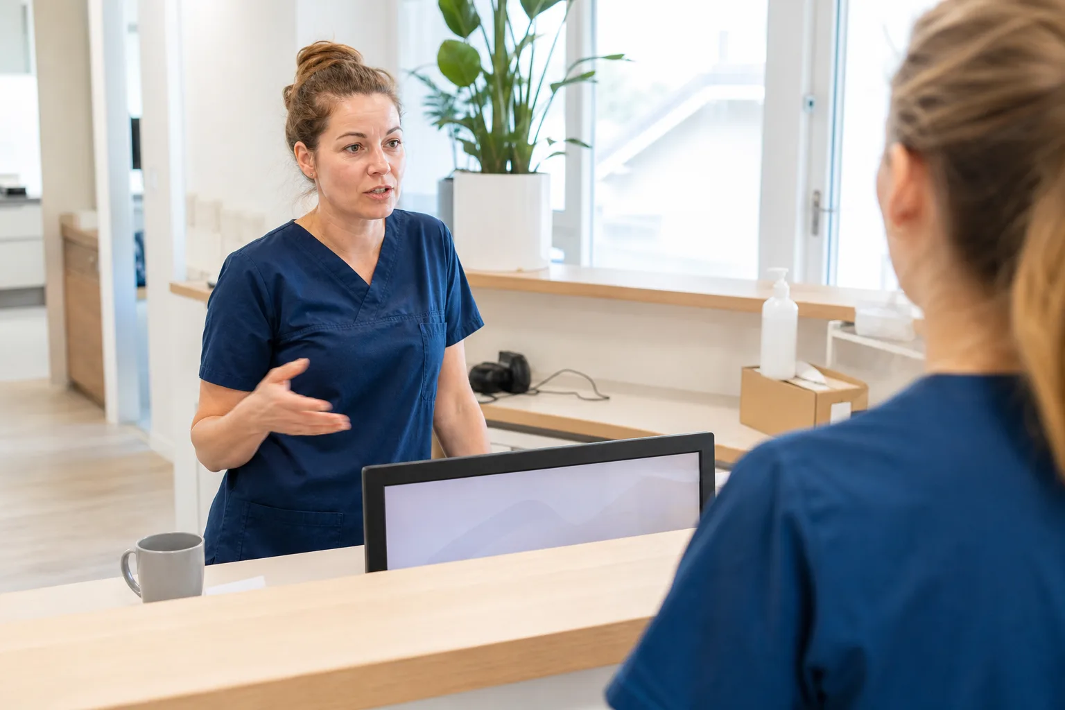 Empfang und Rezeption bei der Arbeit
